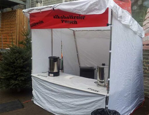 Verkaufsstand weiß 2x2m