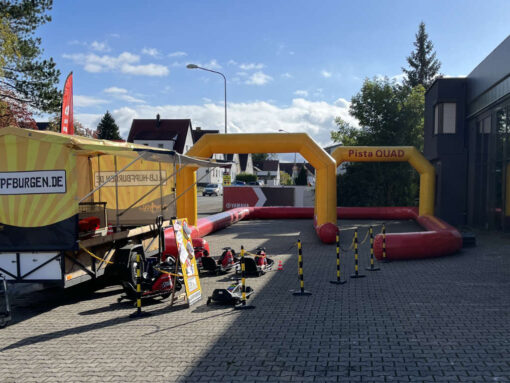 Crazy Carts Event - Drift E-Kart mit Rennstrecke im Set