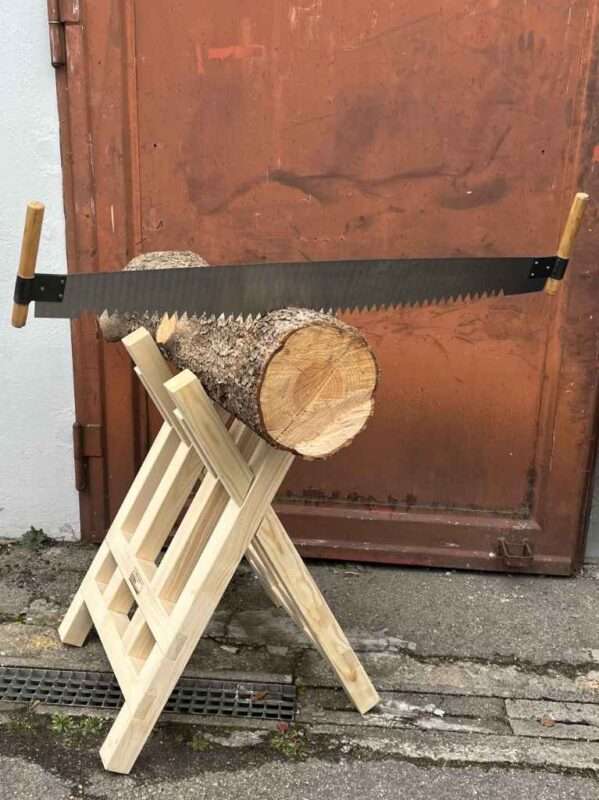 Baumstammsägen mit 2-Mann Doppelhubsäge