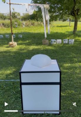 Die neue faltbare Schaumwölkchen Maschine S für Hochzeiten und kleiner Schaumwölkchen