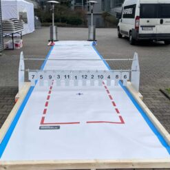 Eisstockbahn light mit Zahlen Lattle Gestell Zielansicht