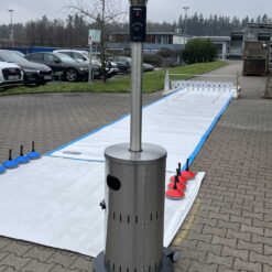 Eisstockbahn light mit Punkte Lattle Gestell